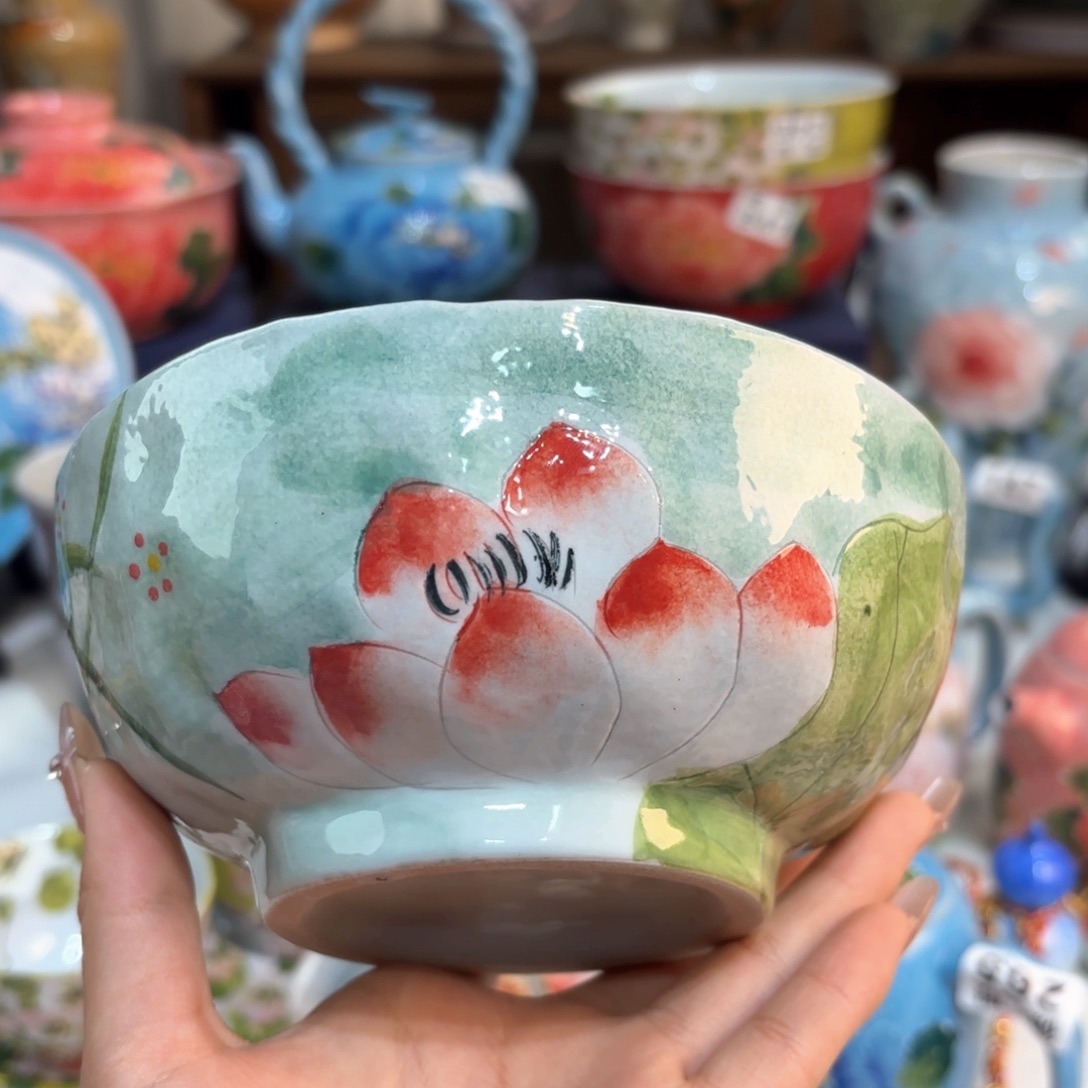 景德镇手绘高温釉下彩陶瓷茶具