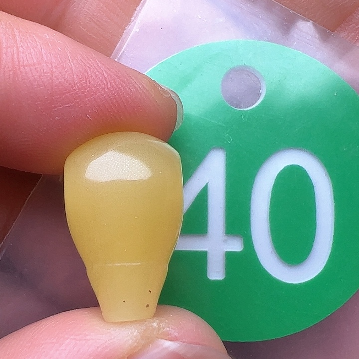 蜜蜡裸石未镶嵌花粉11m m