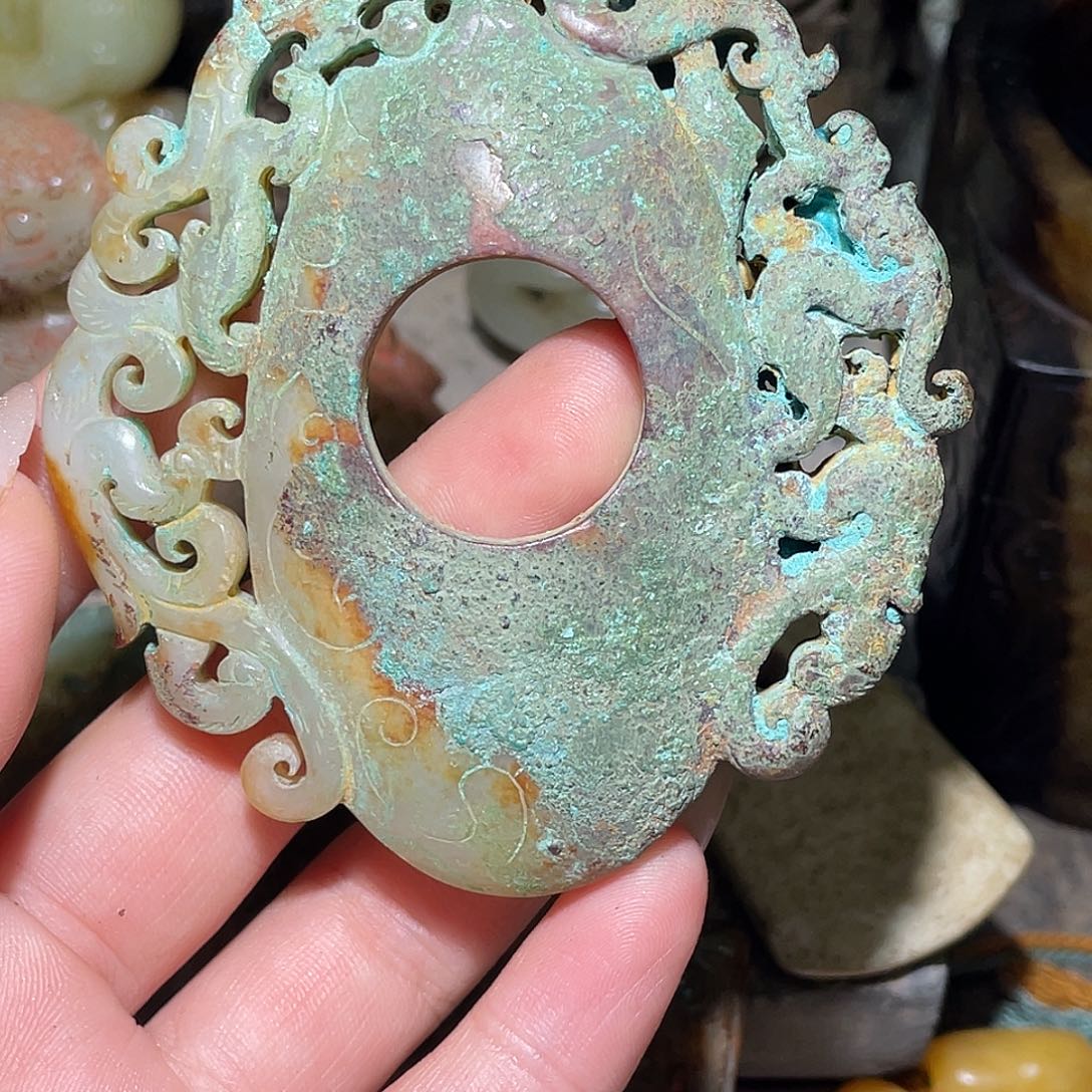 闲***鹤和田玉（糖玉）未镶嵌挂件