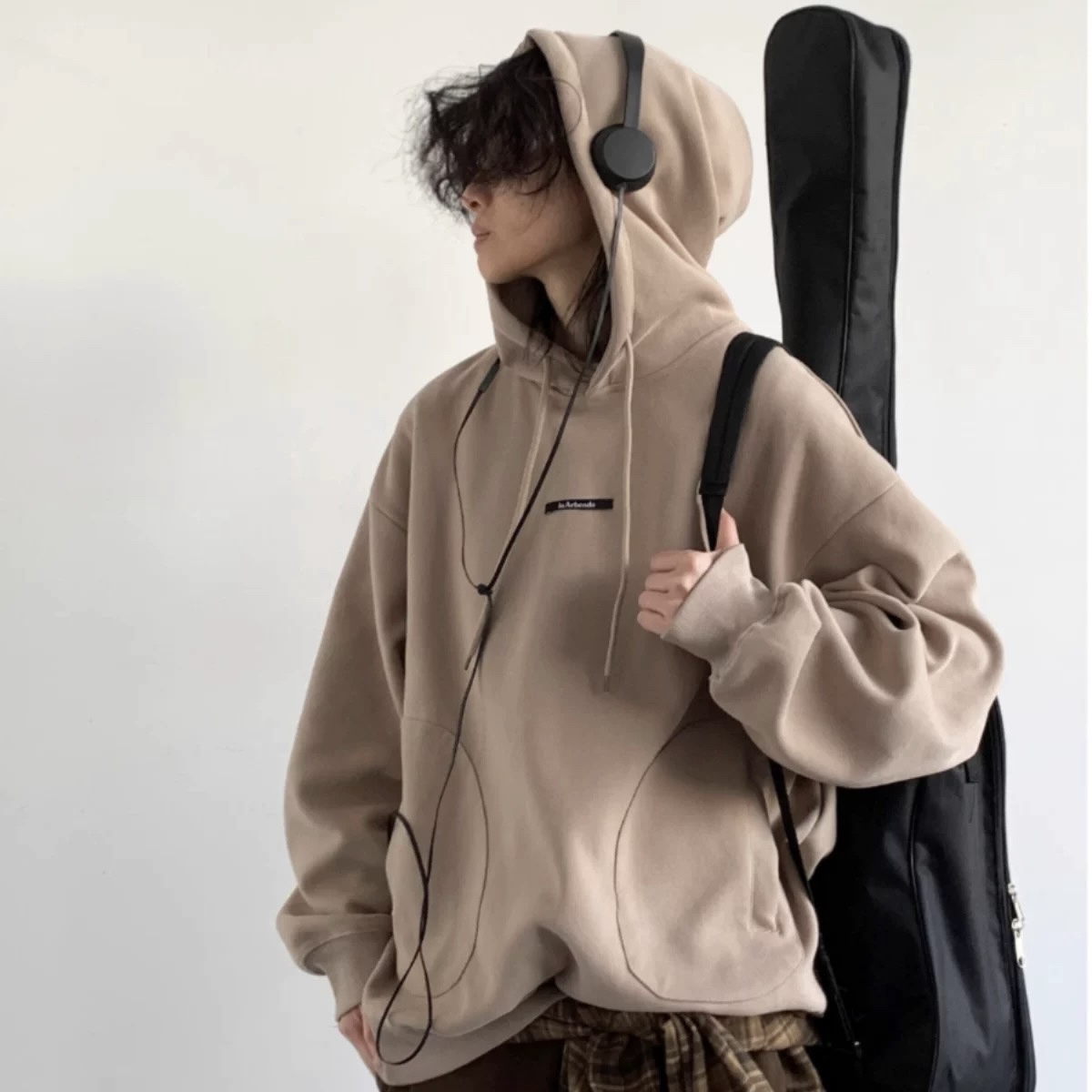 复古纯棉连帽卫衣