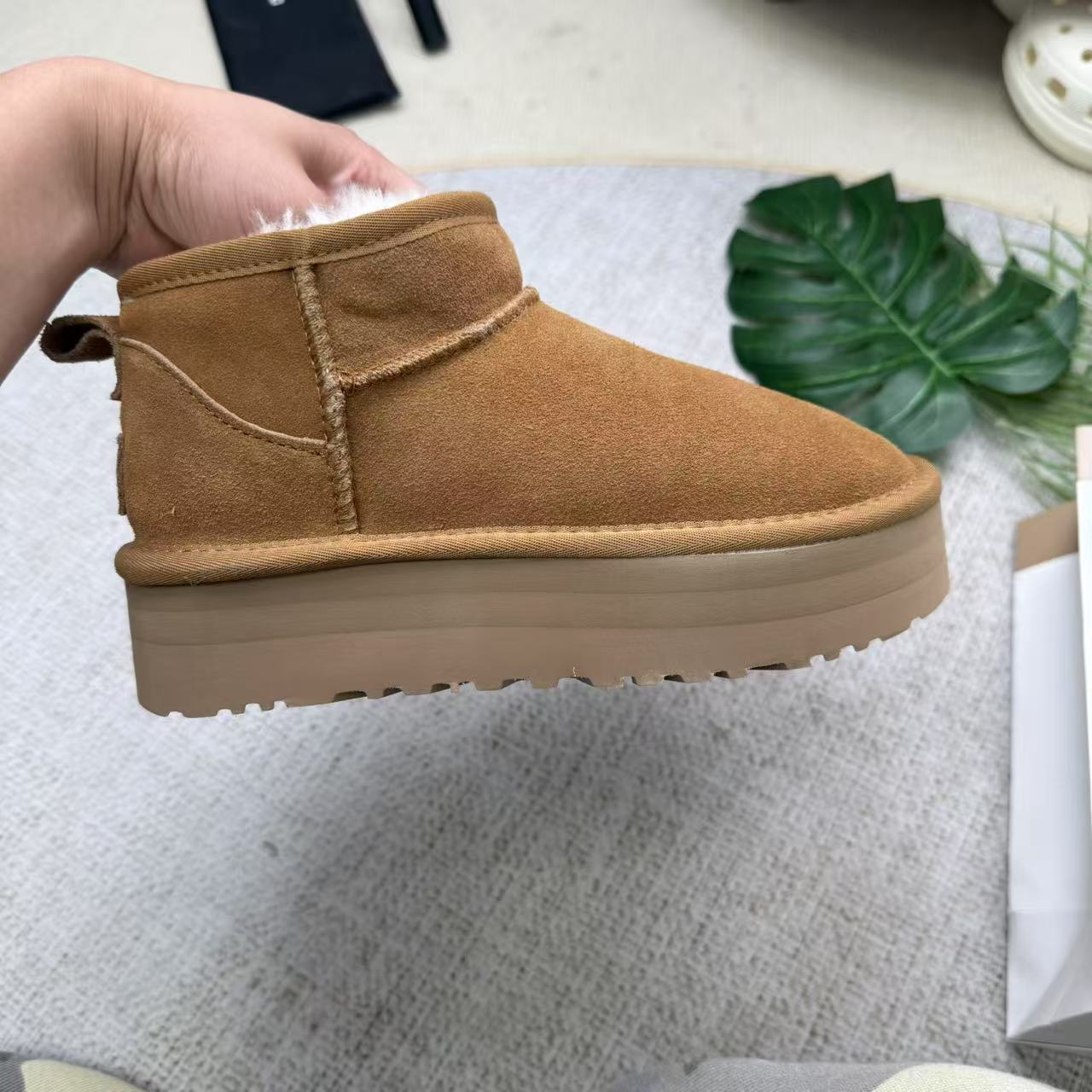 河南桑坡【反季清库存款】雪地靴3cm周冬雨同款时尚百搭冬季保暖