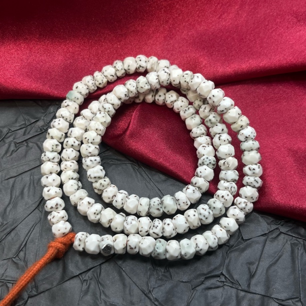 银标级6.5瓷白少星燃烧机星月菩提手串S6.5CBSXRSJ