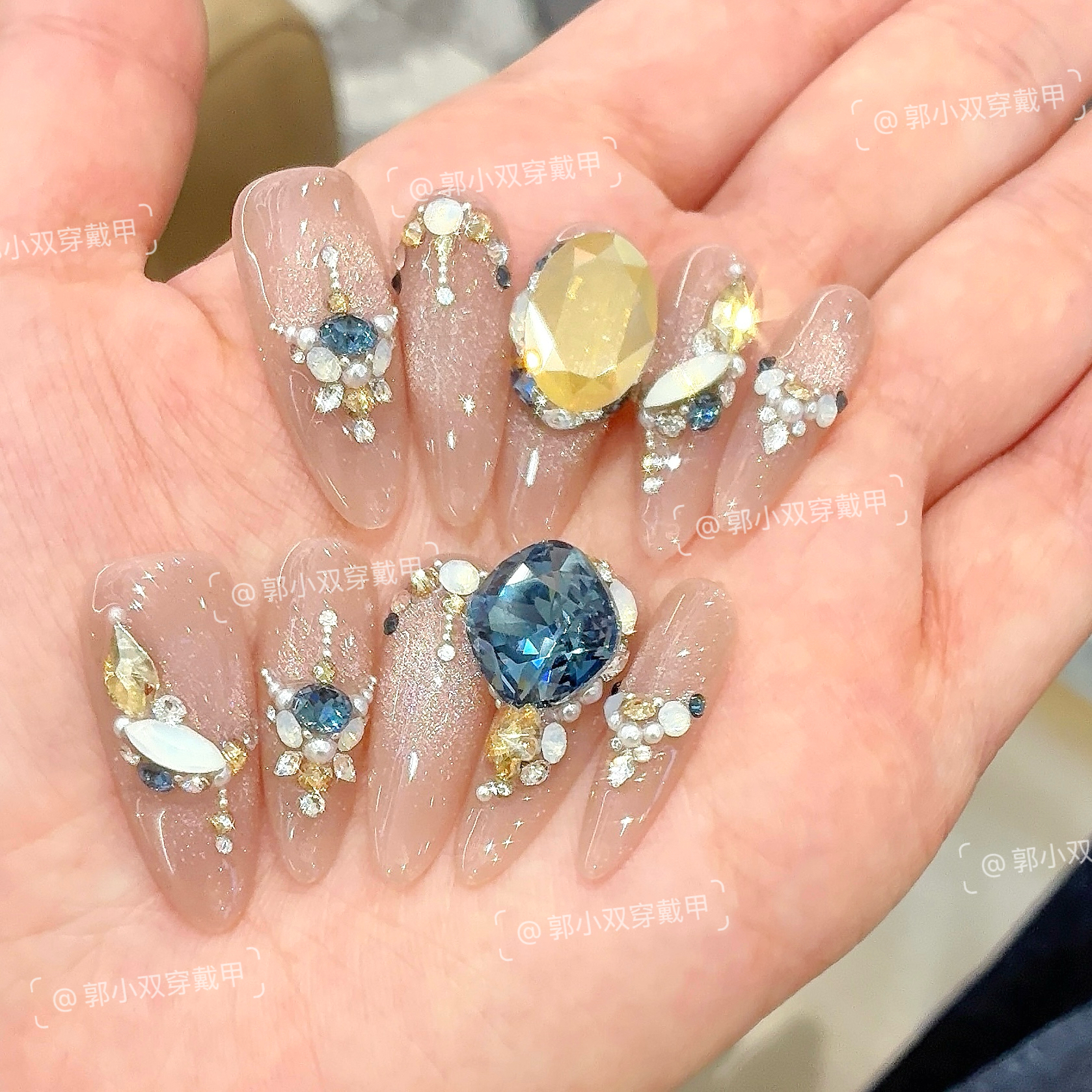 郭小双穿戴甲【浮光掠影】全华版手工穿戴甲10片盒装-H31411