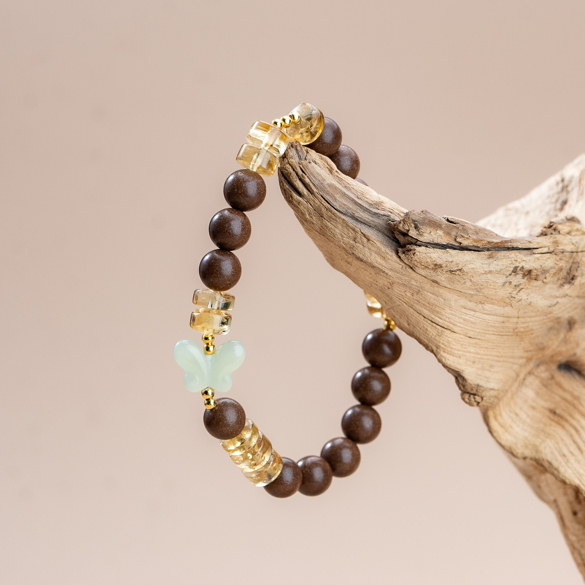 鹅梨合香珠8mm单圈手串非遗工艺圆珠新中式潮流设计