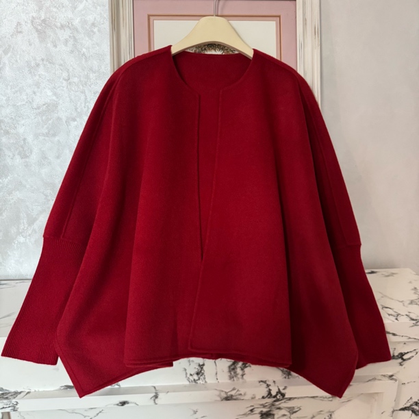 燕小姐“柔软中的华贵”100%羊绒双面尼大衣外套