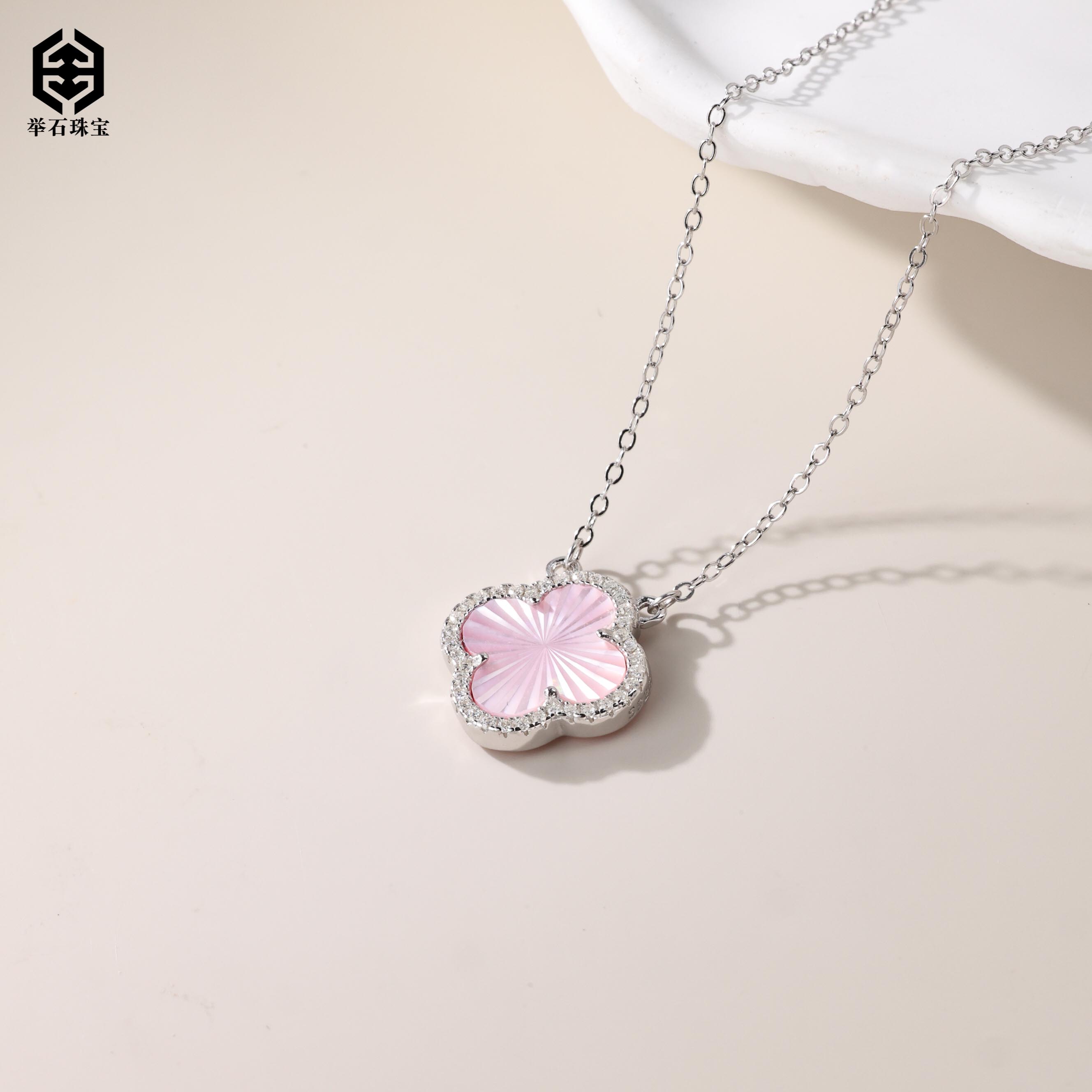 925银莫桑石银制品 【举石】T1218-222-79莫桑钻项链（一件/多样性）H
