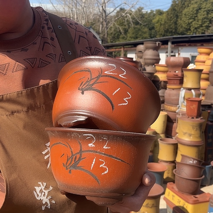 紫砂紫砂花盆盆栽