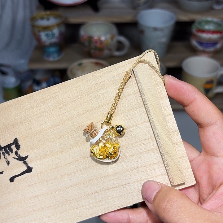 陶金箔坠子    爱心