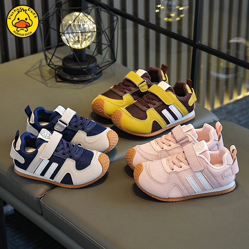 韩版2025秋季新款儿童运动鞋男童透气网面魔术贴阿甘板鞋女童鞋子