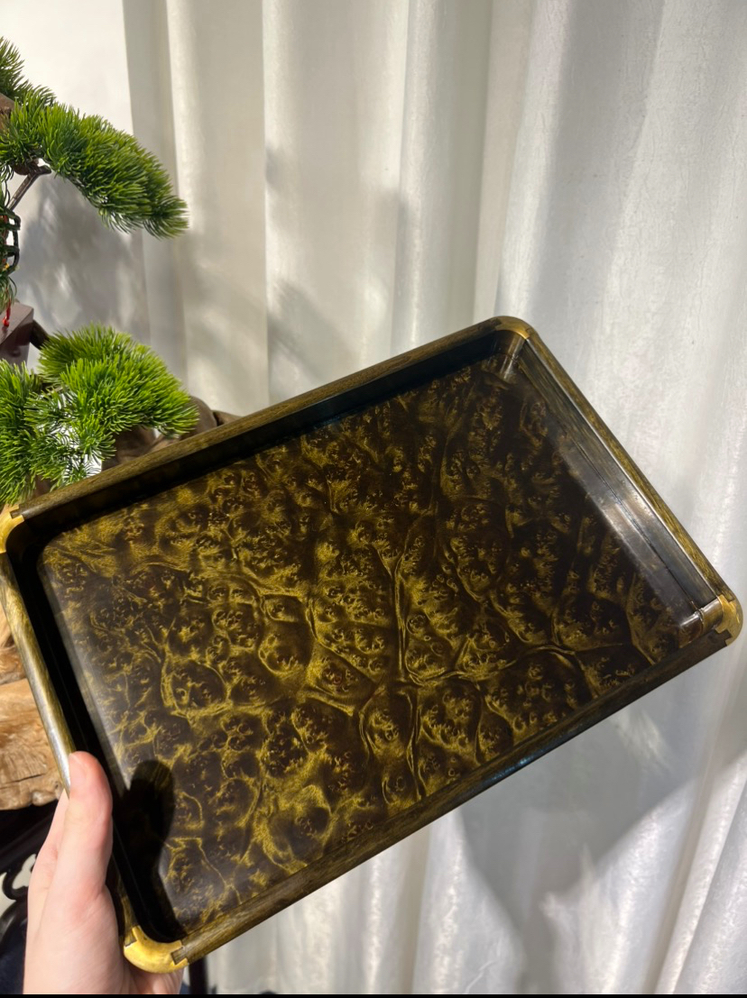 金丝楠木满留疤老料绿料文承盘