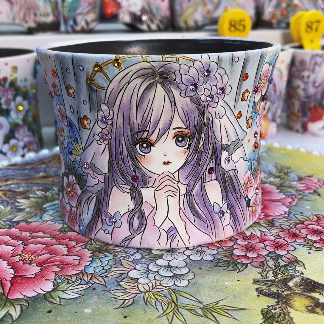 红陶薄雾花盆一物一拍