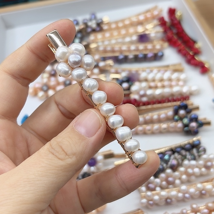 淡水珍珠发饰未镶嵌