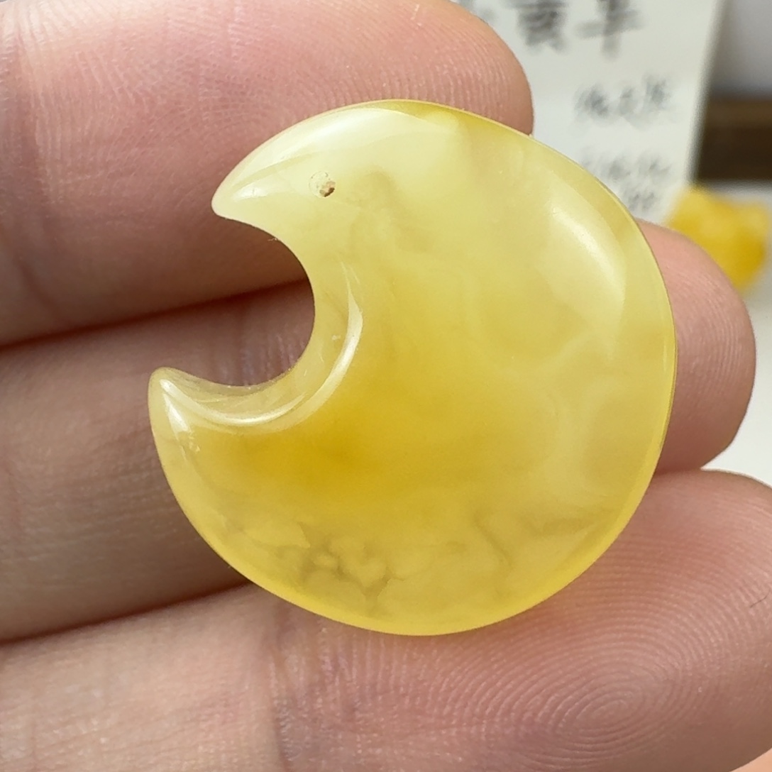 蜜蜡未镶嵌珠宝奇石全品吊坠孔 21.4×7.5mm