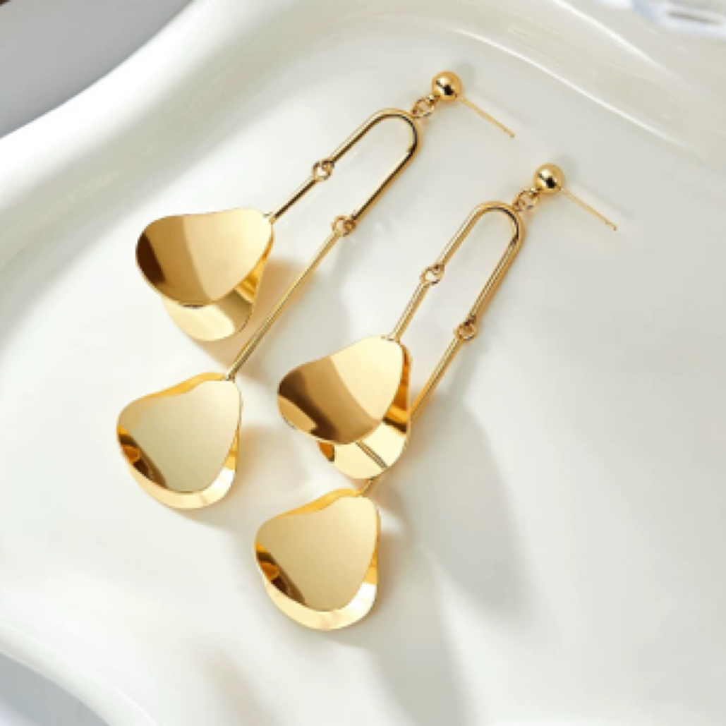 铜合金耳饰 Y.M“光影”小众气质设计师款流苏耳环