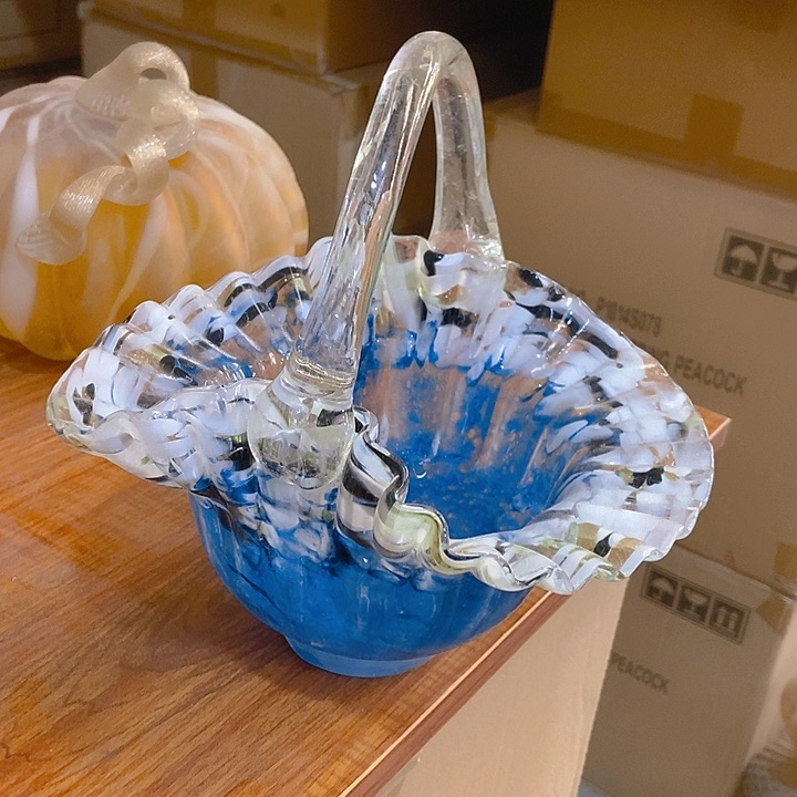 琉璃琉璃花瓶高21口21