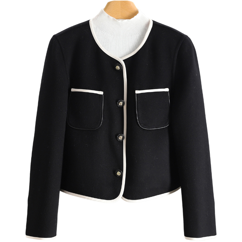 F6132-【衣香】时尚百搭毛呢外套#WYL58B060