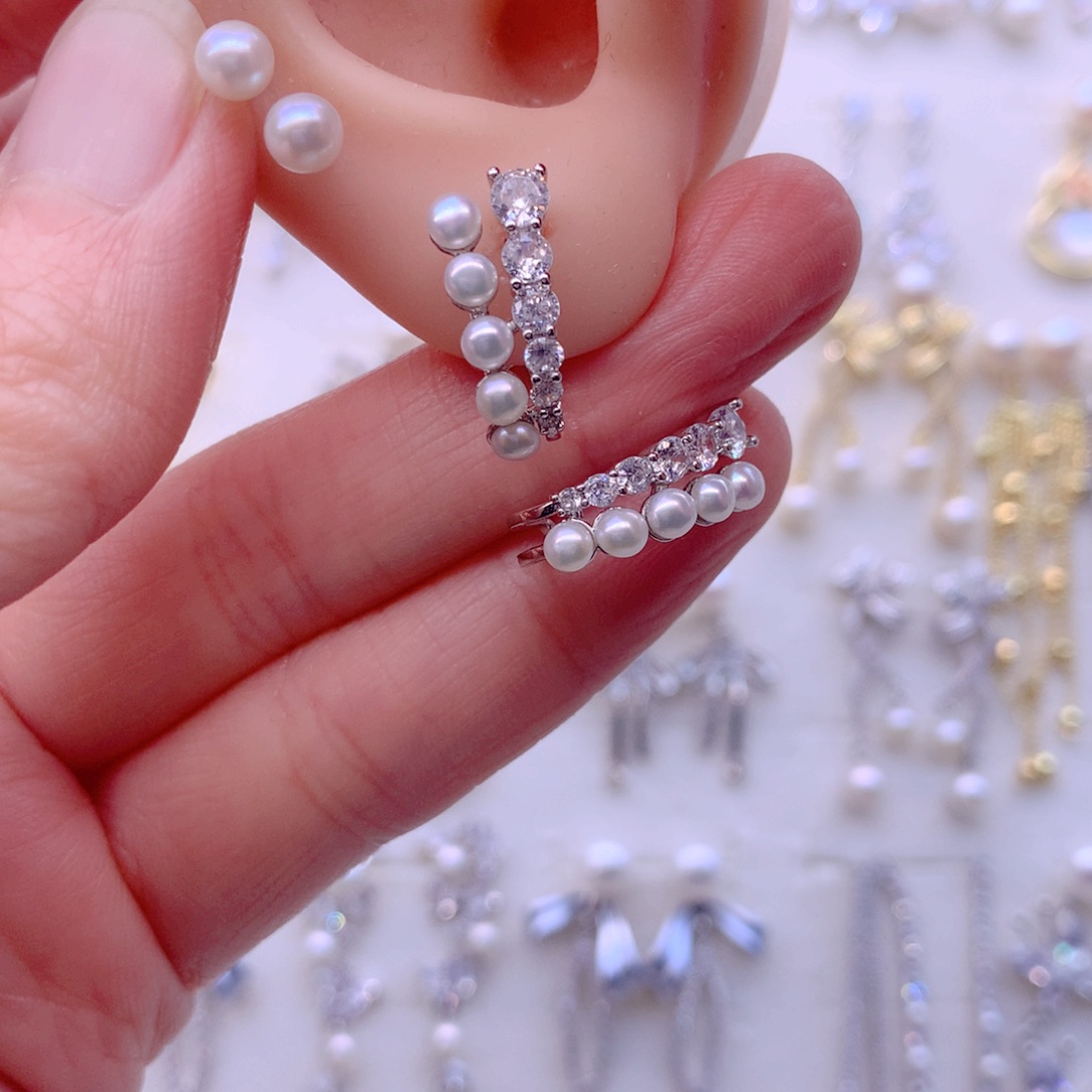 耳饰淡水珍珠合金