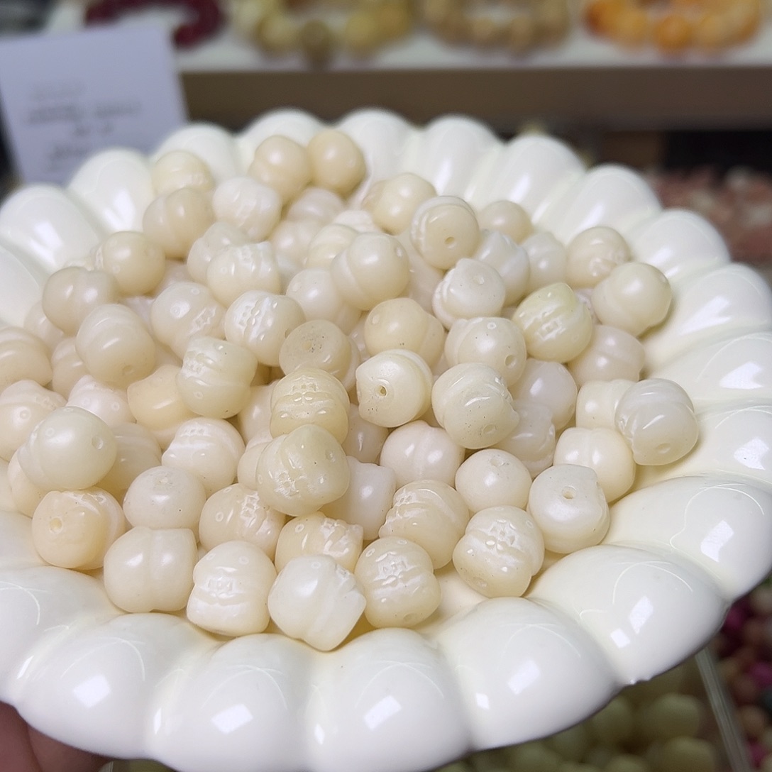 菩提根/象牙果手串微瑕丁丁40颗