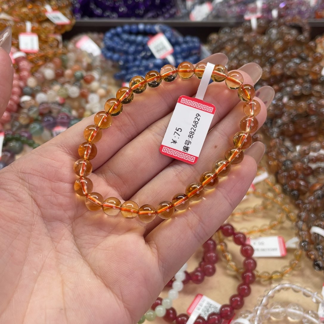 水晶手链未镶嵌黄塔晶