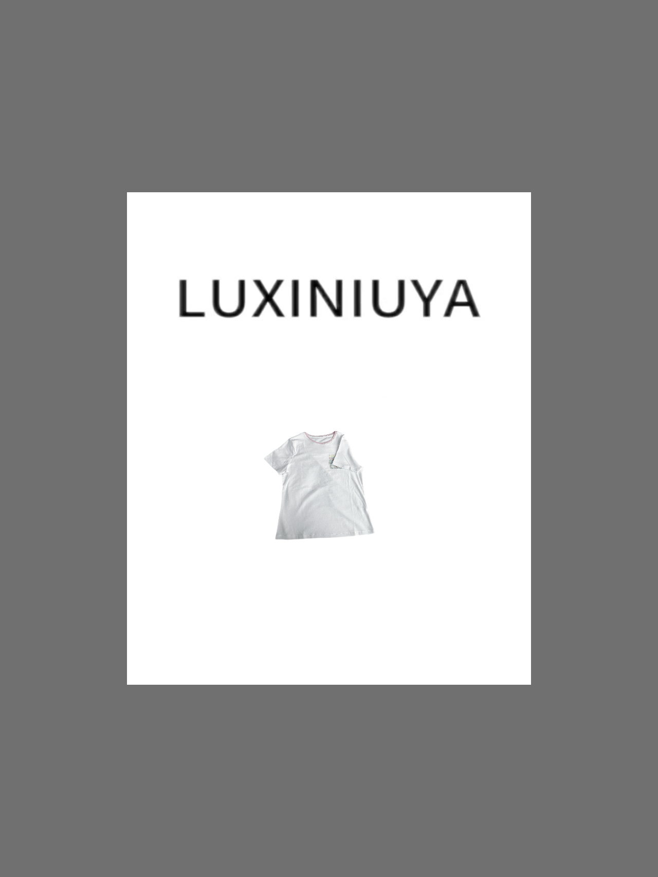 【LUXINIUYA】 口袋T 夏季新款女士显瘦气质时尚百搭T恤CX2745