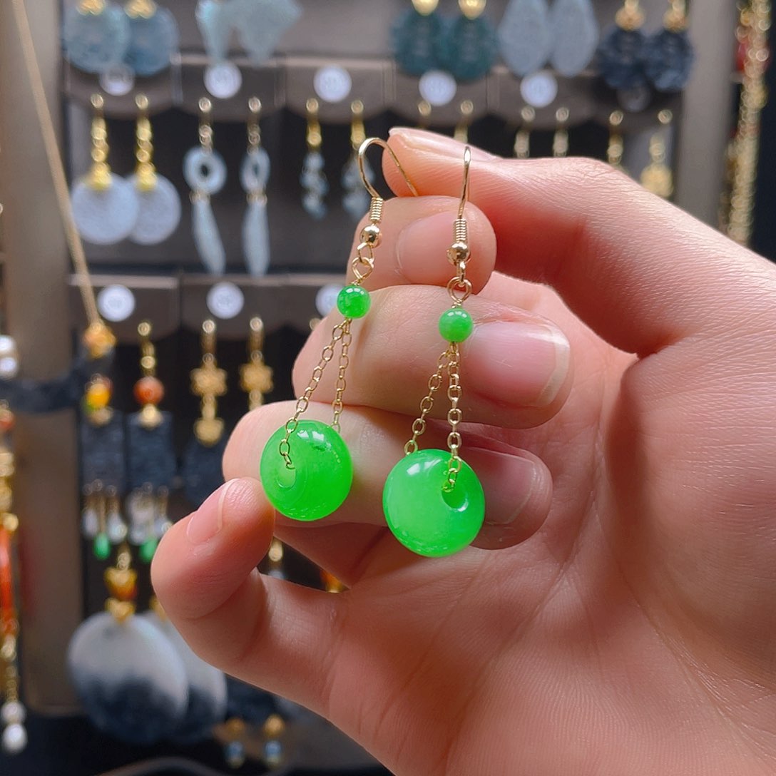 玛瑙/玉髓耳饰合金饰品