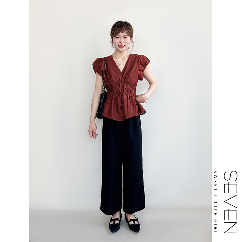 164现货|⑧七七146小个子气质显瘦九分西装裤女夏季阔腿裤小美说