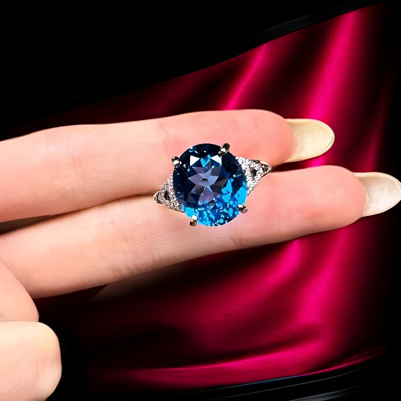 如懿高订300-轻奢培育5A绝地尖晶石精切合金戒指