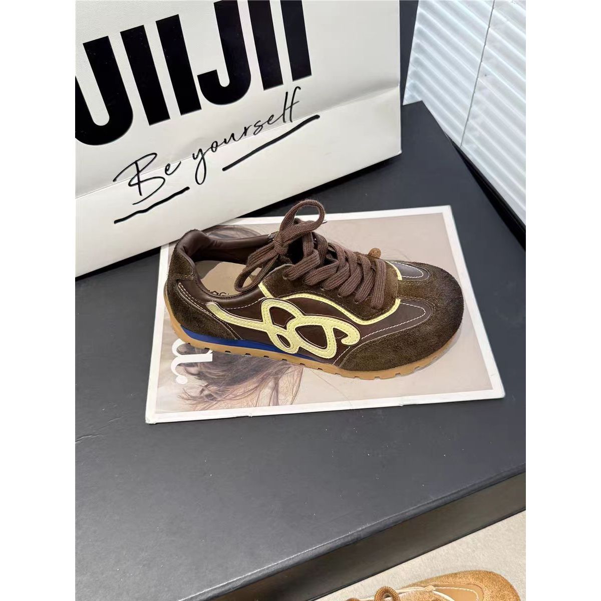 2025新款真皮复古德训鞋女休闲运动阿甘女鞋5K0-79-25