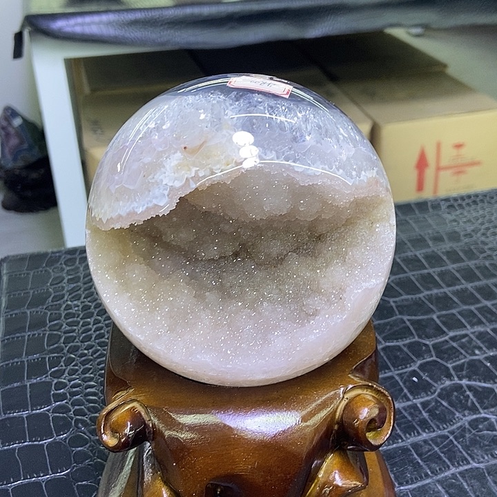 水晶未镶嵌珠宝半成品粉晶软开口笑