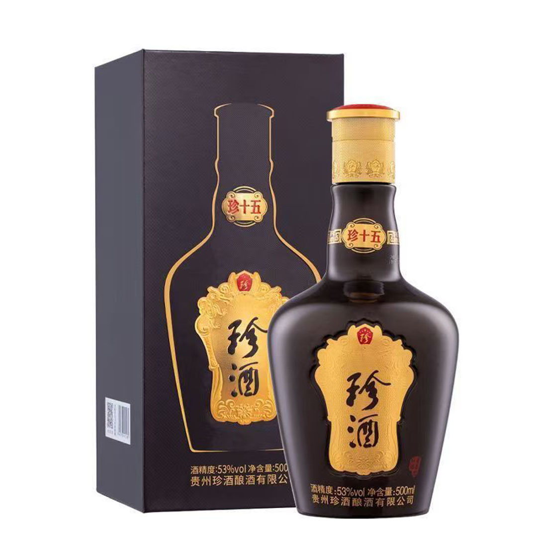 珍酒珍十五53度酱香型白酒500ml纯粮酒送礼正品年份随机