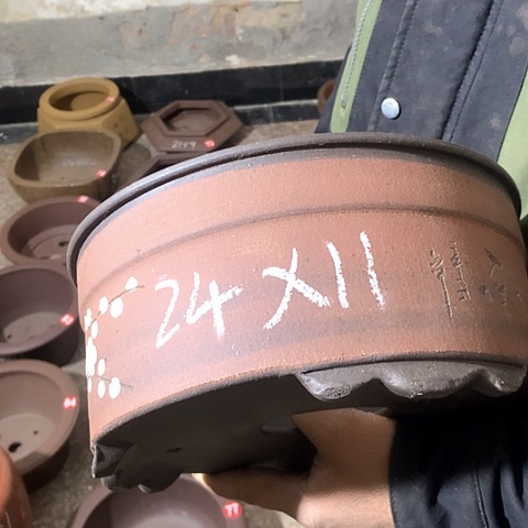 紫砂花盆手工制作