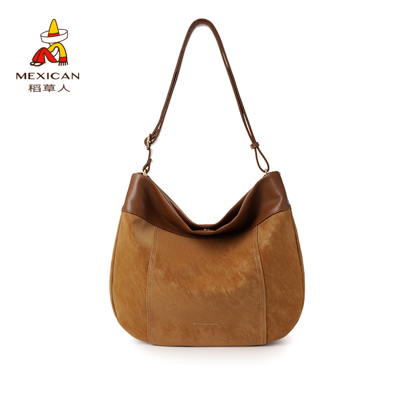 稻草人25秋季新款拼色大容量简约时尚百搭休闲通勤单肩斜挎包