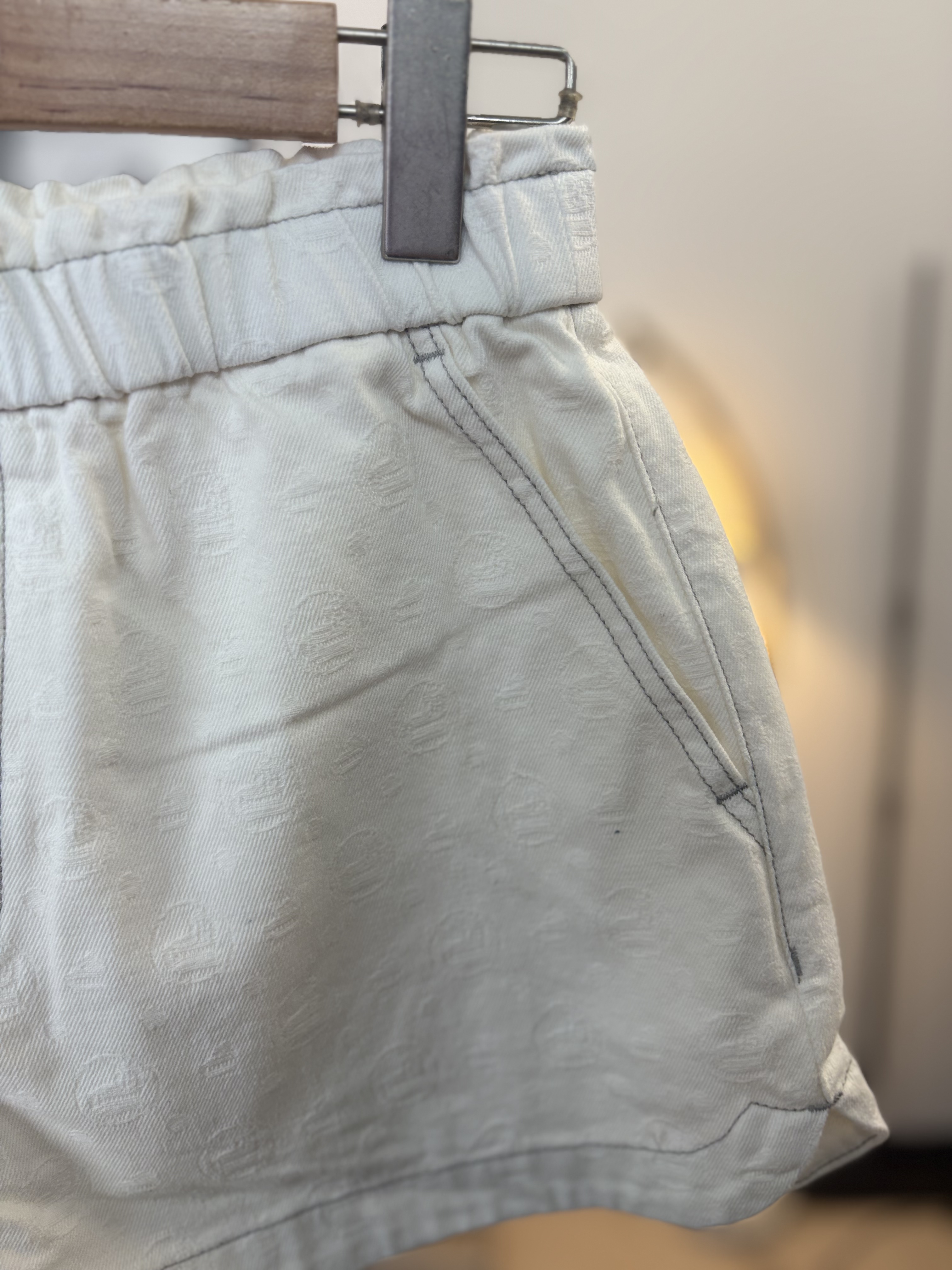 [十一] 品牌撤柜微瑕  夏季百搭高级感休闲白色牛仔短裤女ZK600