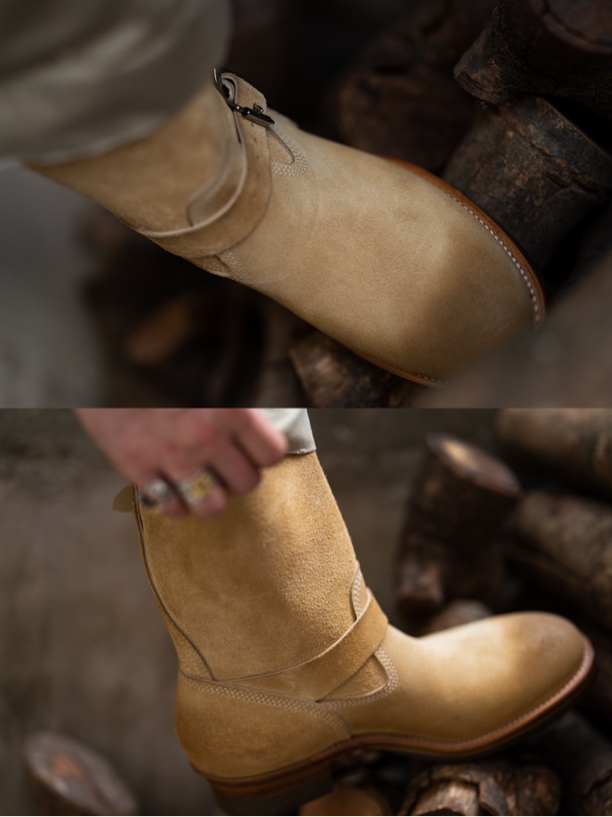 TRAD BAND新款翻毛牛皮WESTERN WORK BOOT靴四色