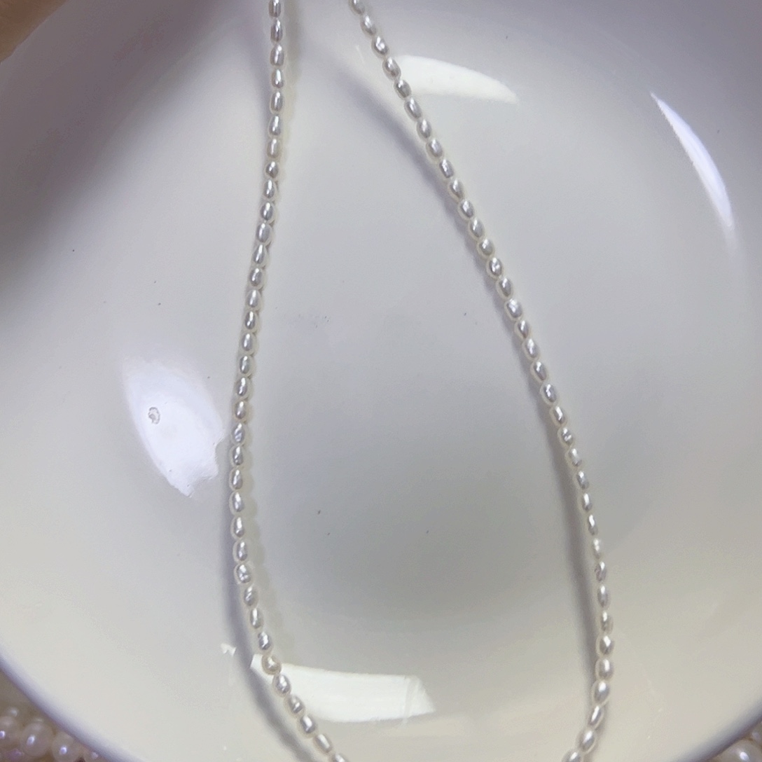 Y***.淡水珍珠银S925镶嵌项链