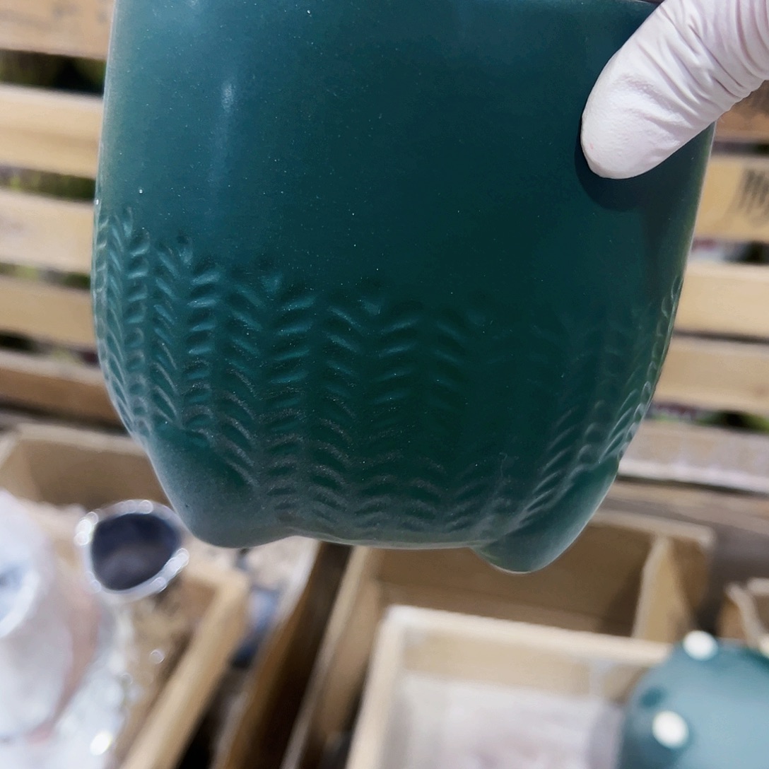 有孔，外贸尾单陶瓷花盆凑单10米包邮