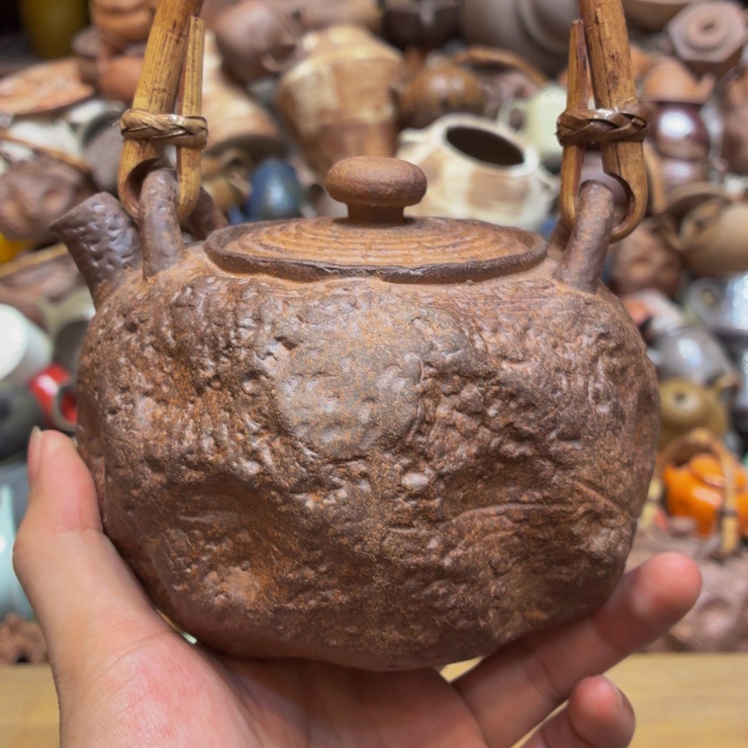 柴烧老岩泥高温茶器皿