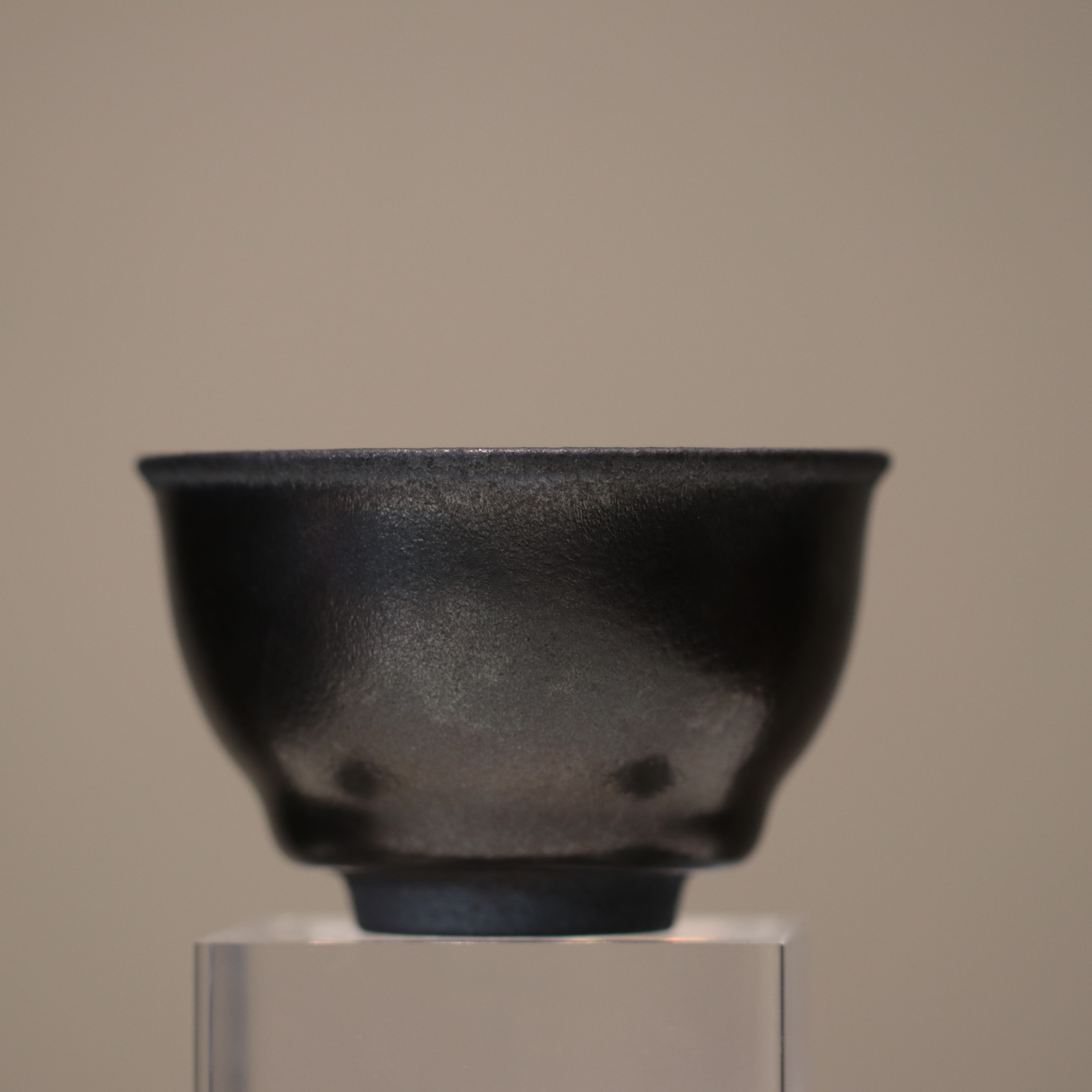 张建品宋天目黑束口盏静泊主人杯