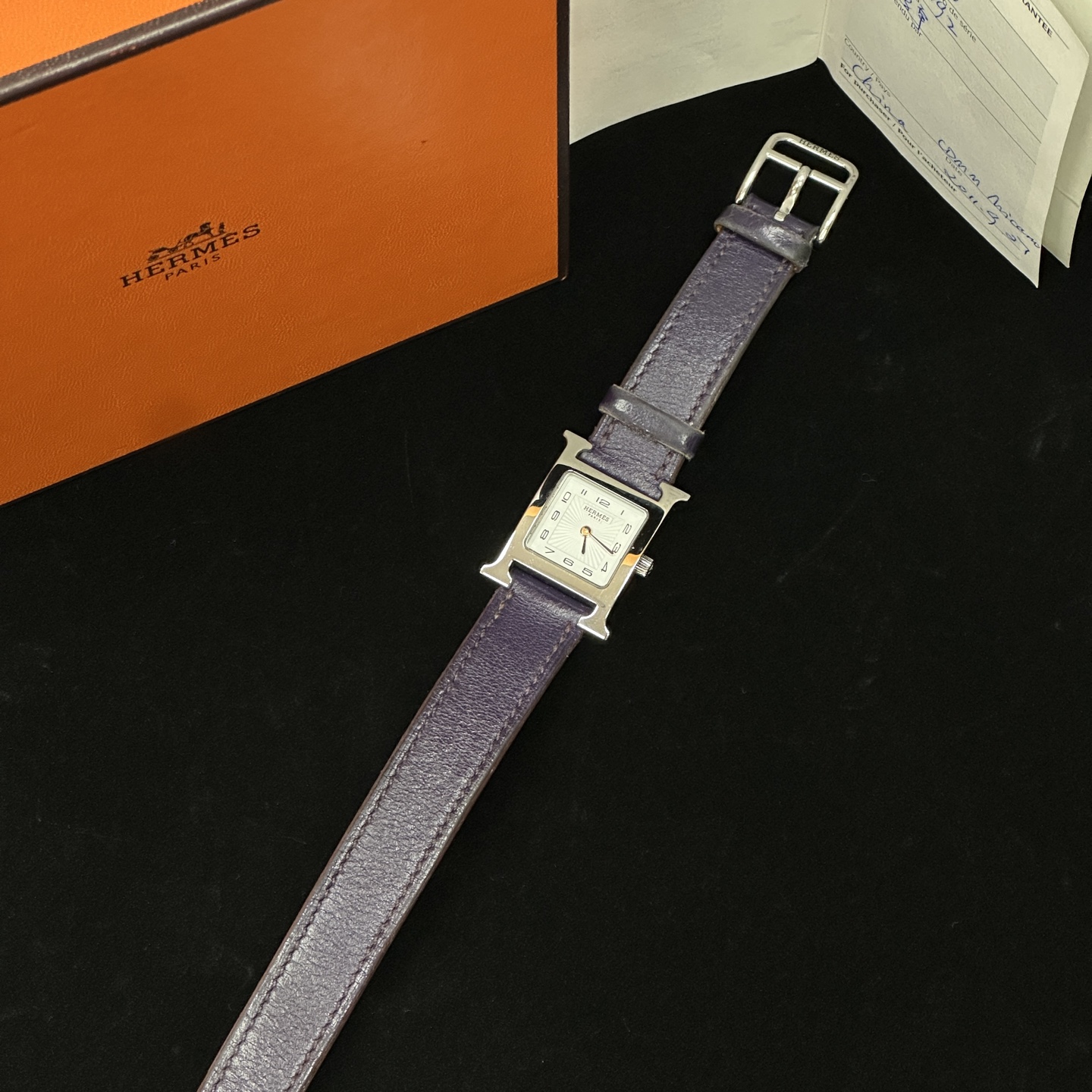 95新 Hermes/爱马仕 H HOUR系列 HH1.210石英腕表 03137