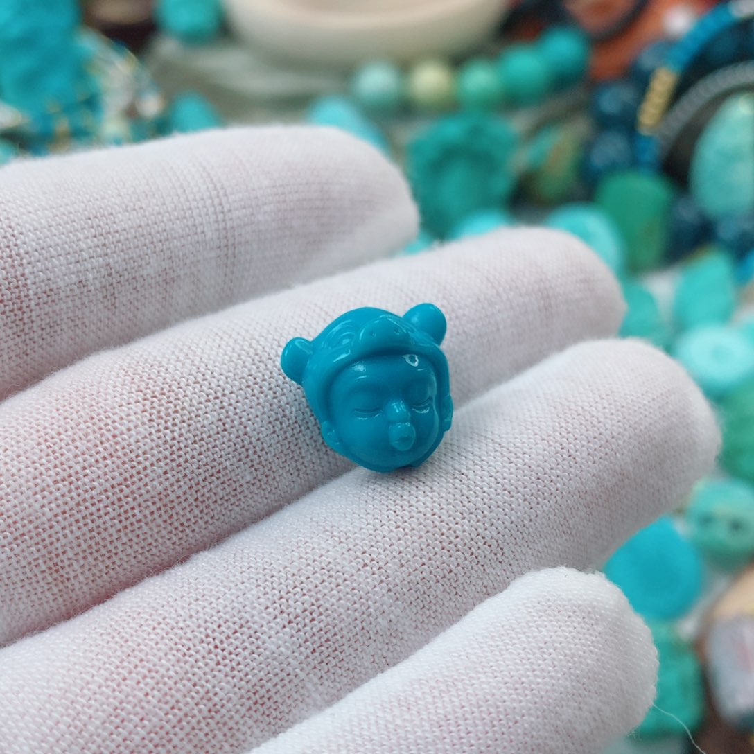 绿松石18K金镶嵌珠宝半成品