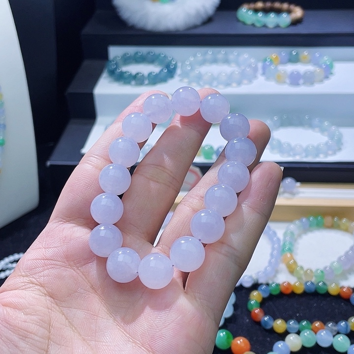 翡翠未镶嵌手串卡12+