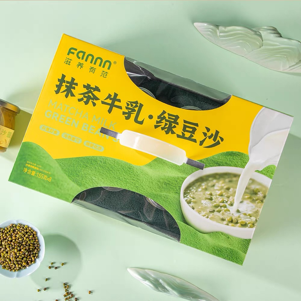 滋养有范  抹茶牛乳绿豆沙 155g*8瓶（提）