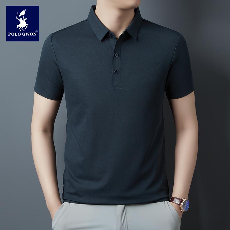 POLOGWON/保罗男士夏季短袖t恤商务休闲polo衫宽松透气半袖上衣