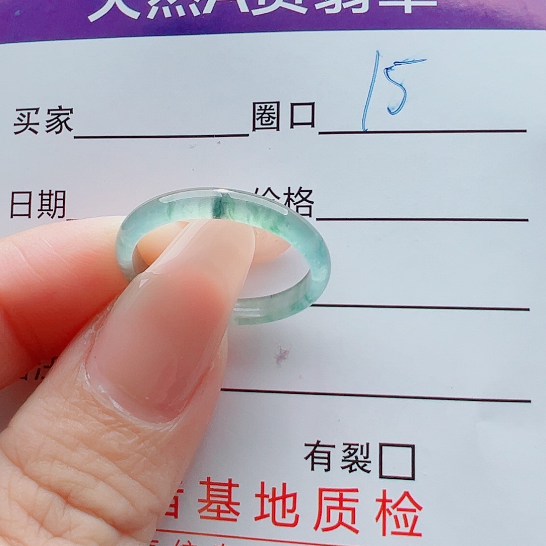 未镶嵌戒指翡翠美**情戒圈