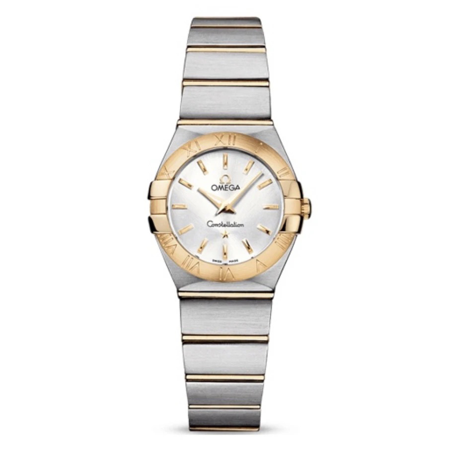 99新 Omega/欧米茄 27表径/星座系列/间金/条刻/黄金玫金18K金