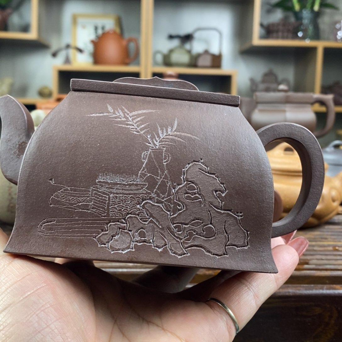 紫砂茶壶静**深原矿紫砂壶