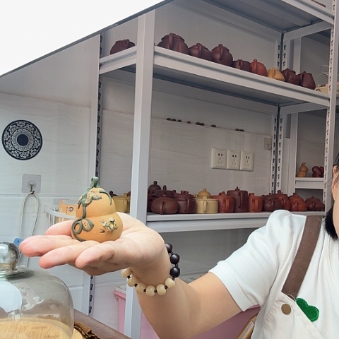 段泥茶案喷水茶宠
