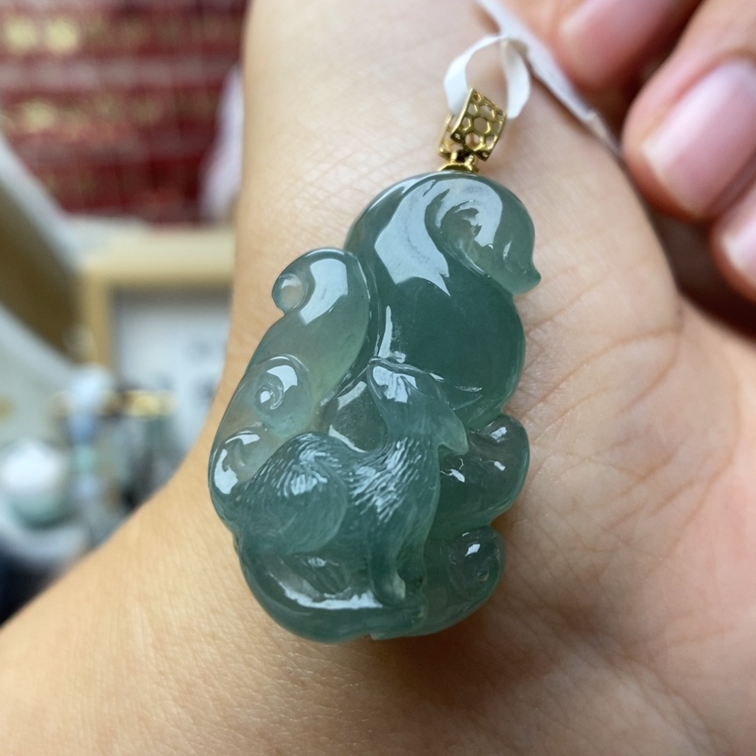 【闪购商品】颈饰18K金镶嵌翡翠41