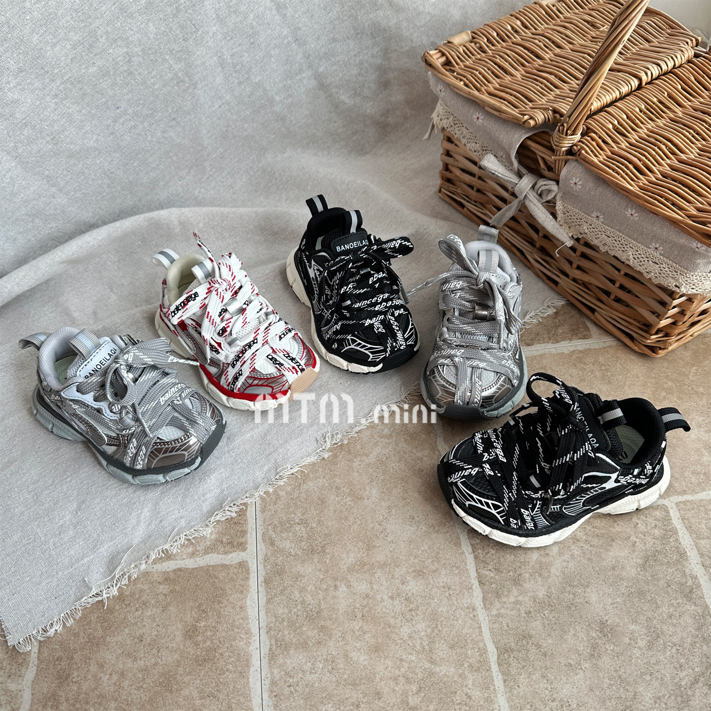 儿童巴家运动鞋春秋款男童老爹鞋女童休闲跑鞋中小童软底时尚潮鞋