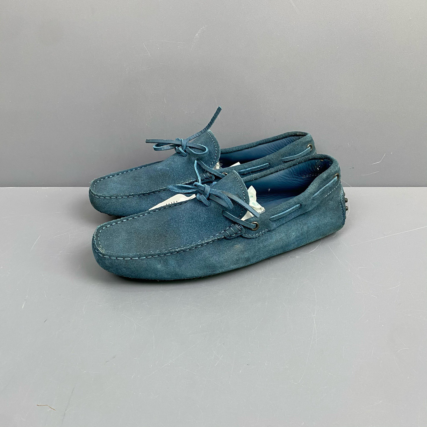 95新 TOD’S/托德斯 41码托德斯蓝色豆豆鞋休闲鞋内衬小污渍270